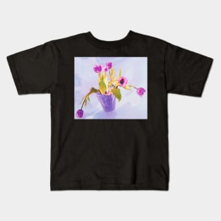 Tulips In A Pot Kids T-Shirt